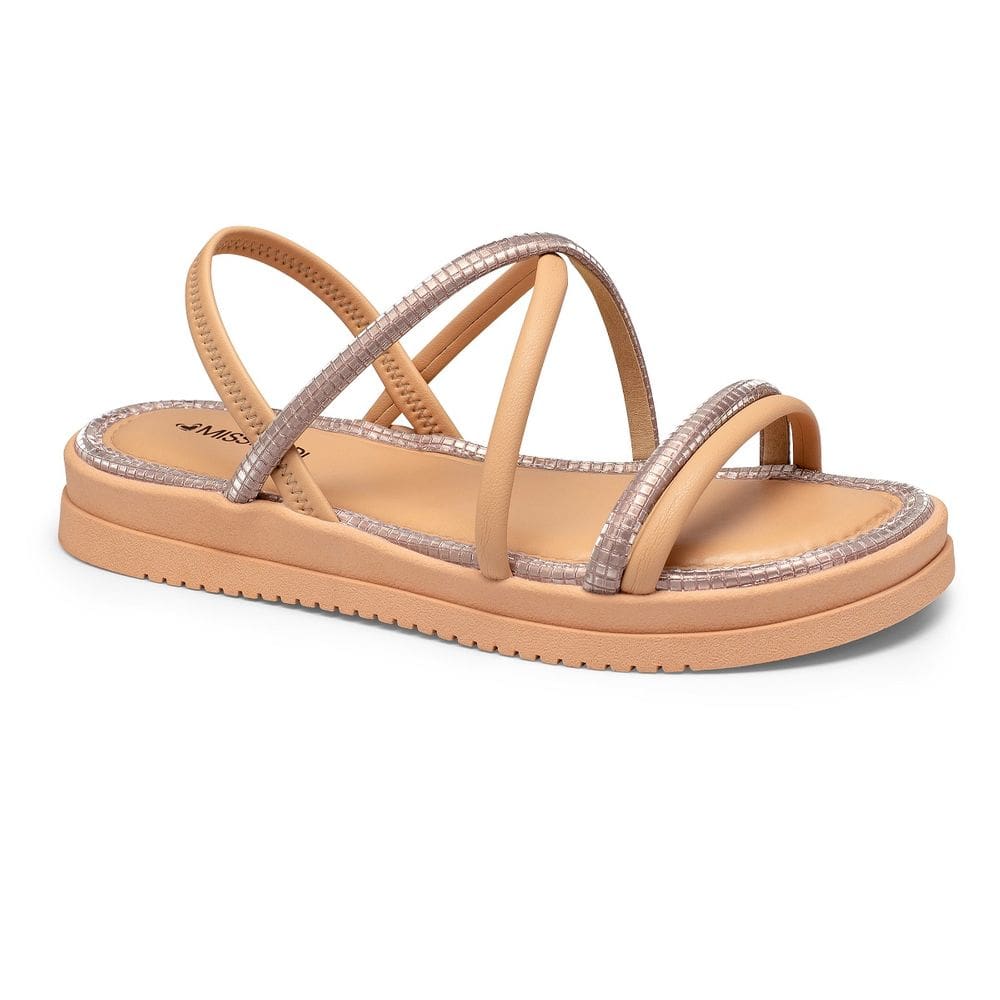 Sandália Flatform Mississipi MB222 Feminina - Rosê