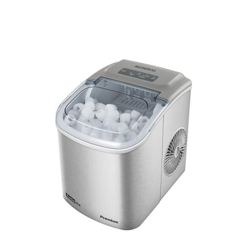 imagem-Máquina de Gelo Mondial 12kg Turbo Ice Premium MG-12-GI Cinza 220V