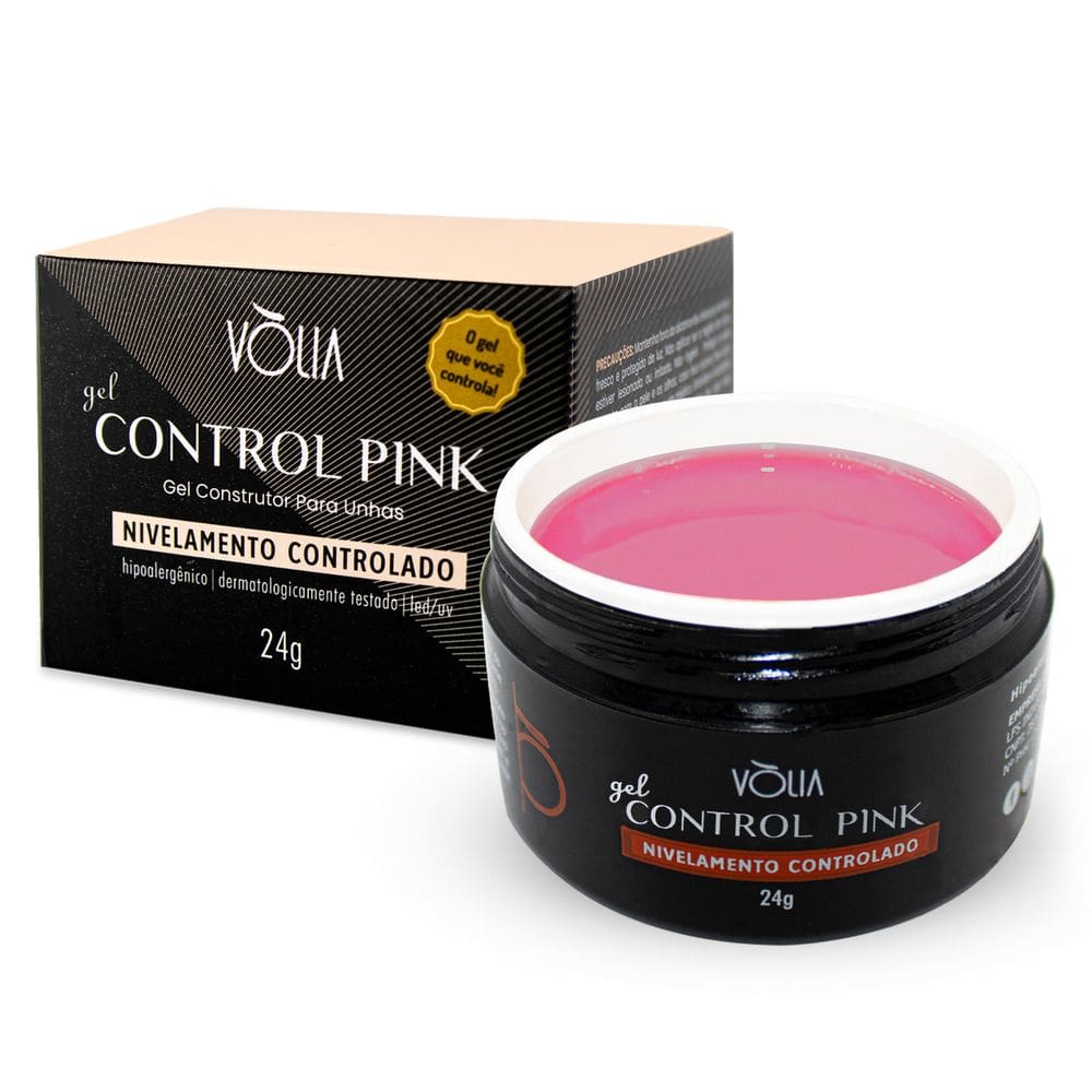 Gel Led Uv Alongamento De Unhas Control Pink 24g Vòlia