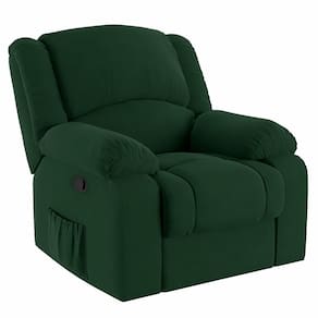 Poltrona do Papai Reclinável Melim Zero Wall Veludo Verde FH1 - D`Rossi