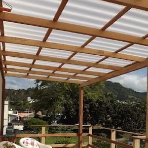 Telha Polipropileno 1,83 X 1,10 Jardim e Varanda Branco/Leitoso