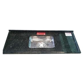 Pia de Cozinha Granito Ubatuba 180cm Plus Cuba Simples Verde Ubatuba