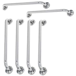 Alça Barra De Apoio Corrimao 70cm 80cm6 Unidades Suporte Acessibilidade Idoso Cadeirante Banheiro
