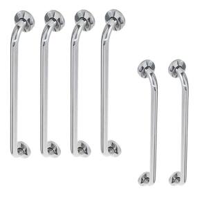 Alça De Apoio Barra Inox Kit 6 Unidades 70cm 80cm Suporte Gestante Idoso Criança Corrimao