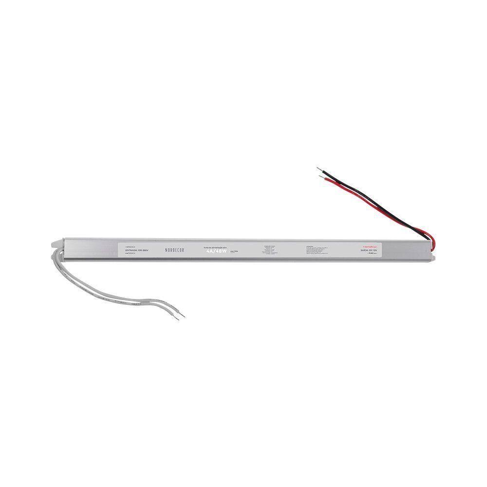Fonte Slim Para Fita Led Nordecor 12v 4a - 48w Bivolt