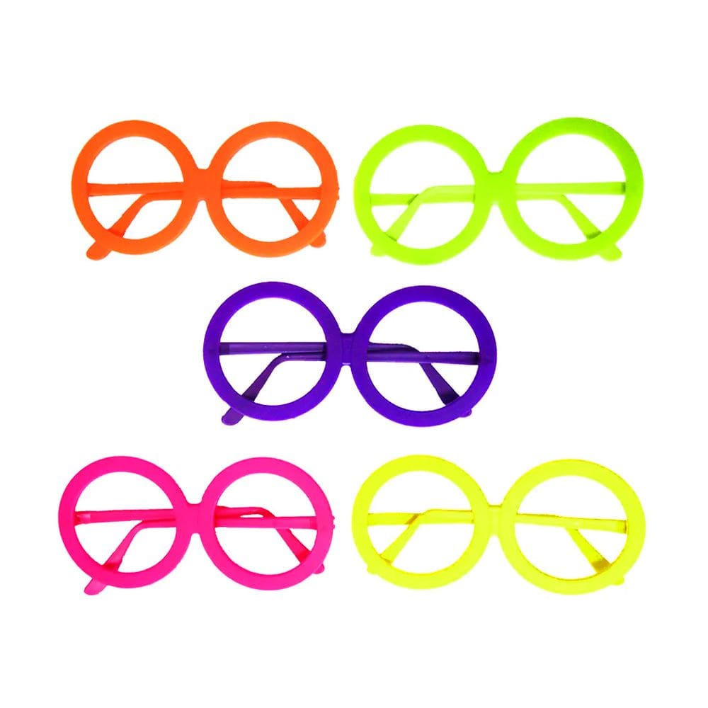 Óculos Sem Lentes Neon Colorido Zero - 10 Unidades