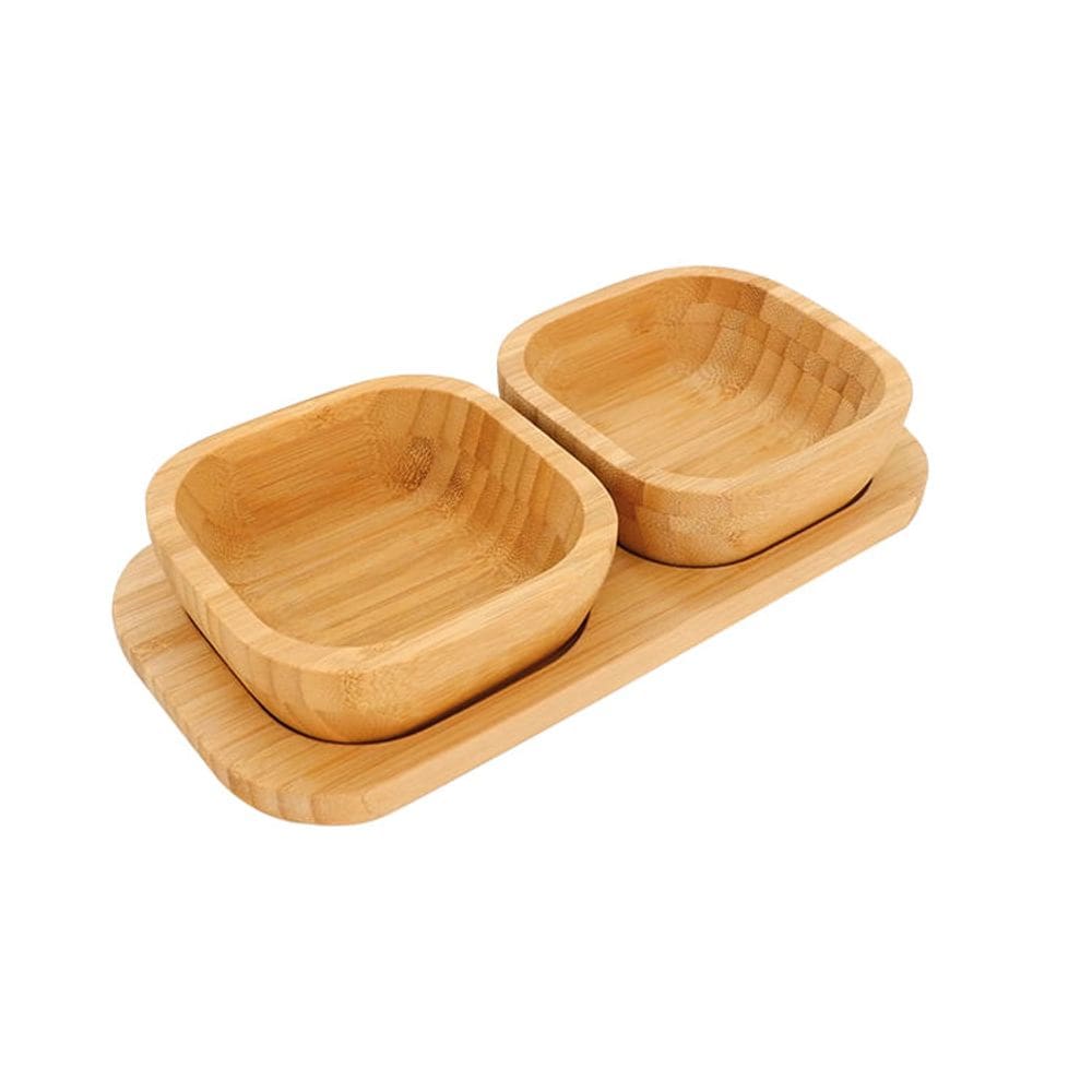 Jogo Petisqueira com Base Bambu Ecokitchen 23 cm Mimo Style