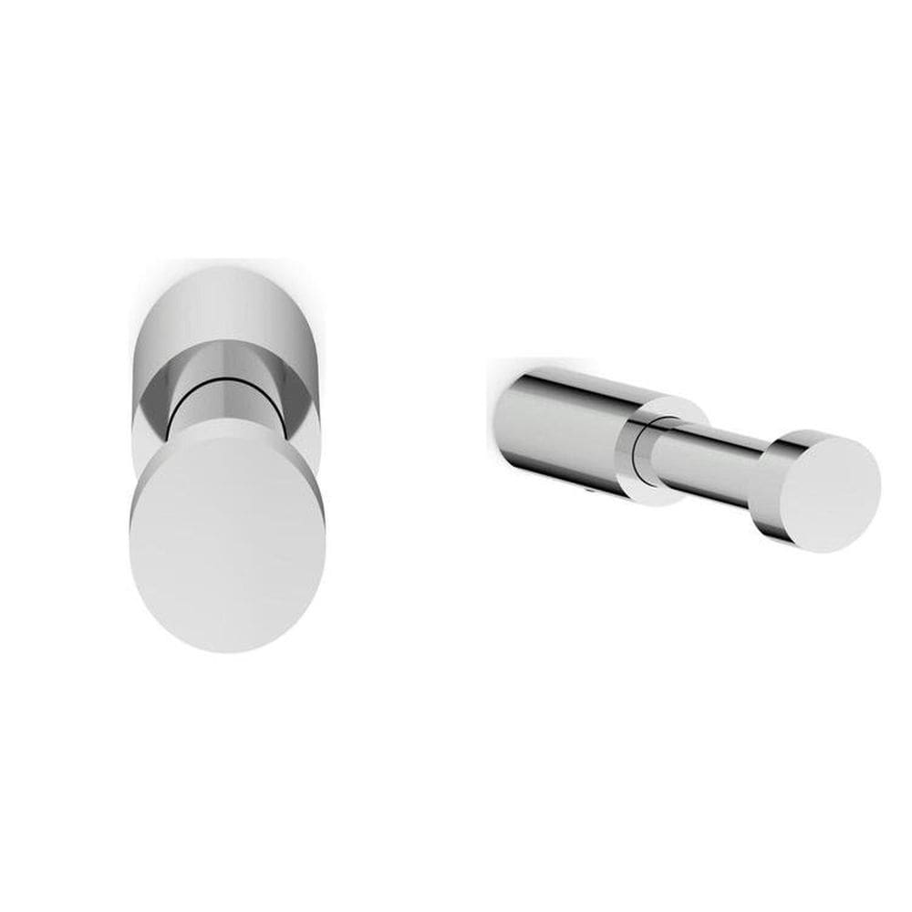 Kit com 2 Cabide Flow Cromado Design Redondo Moderno Cromado