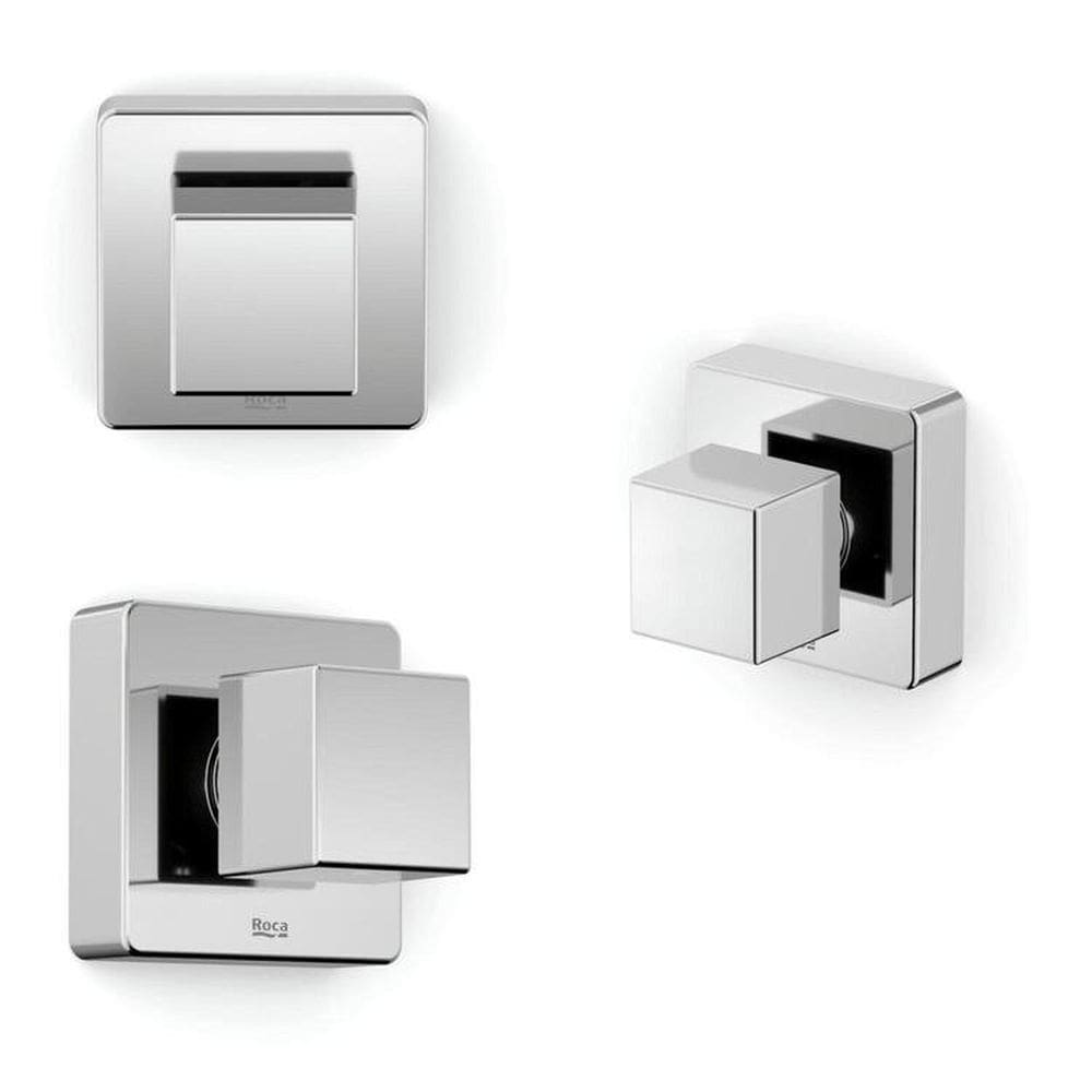 Kit com 3 Acabamento de Registro Base Celite 1.1/4, 1.1/2 Singles One Square Cromado