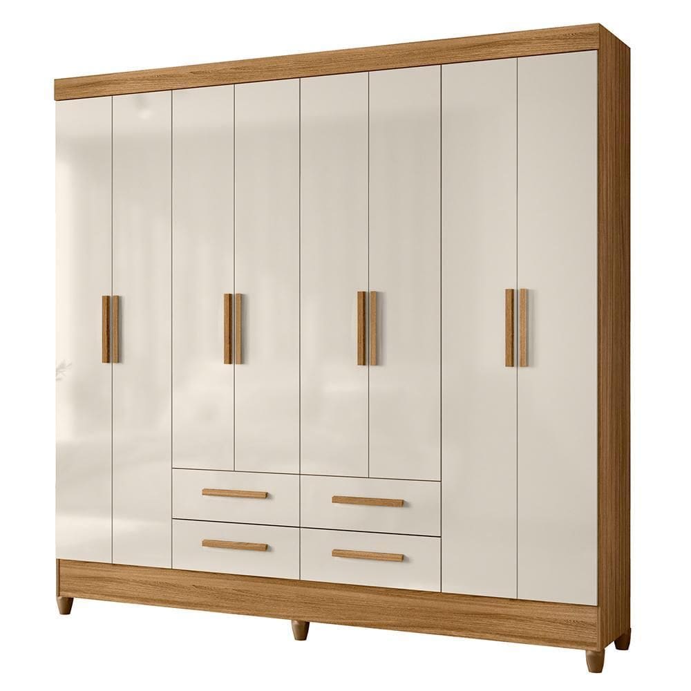 Guarda Roupa Casal Flórida 8 Portas e 4 Gavetas - Moval