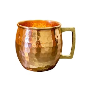 Caneca Barril Cobre Martelada Alça Bronze Moscow Mule 500ml