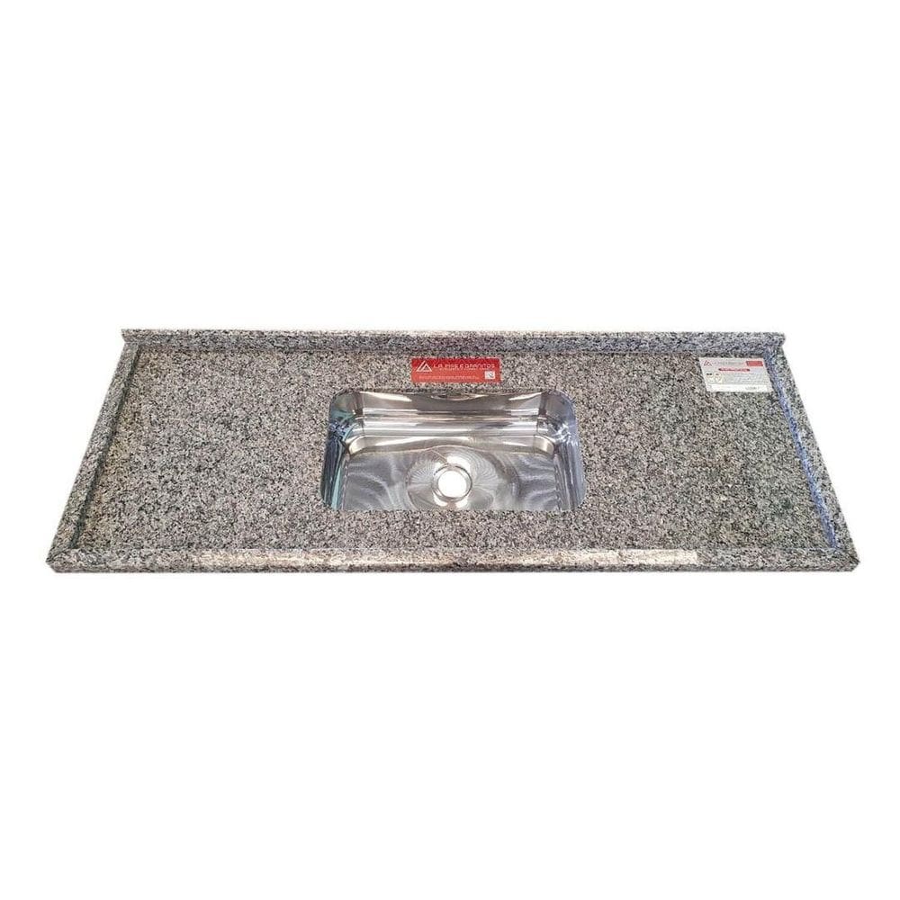 Pia de Cozinha Granito 120 Cm Itabira Plus Cuba Simples Ocre Itabira