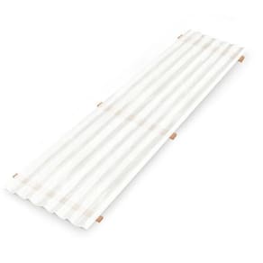 Kit com 20 Telha de Polipropileno 1,22x0,50 Branco