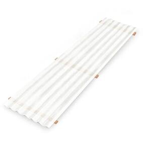 Kit com 15 Telha de Polipropileno 1,22x0,50 Branco