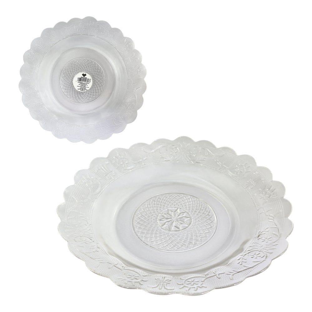 Prato de Vidro Egípicio Transparente Resistente Luxo Estrela