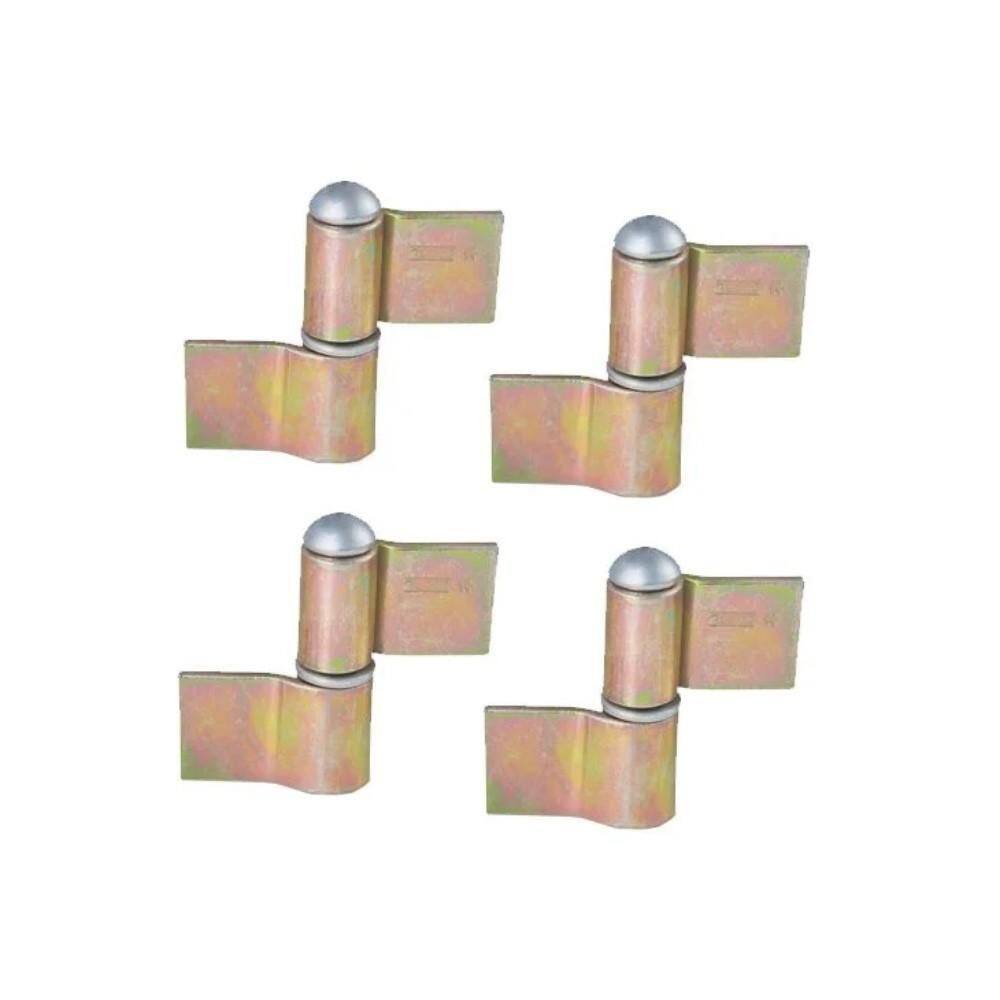 Kit 4 Dobradiça Gonzo Nº2 Com Aba 1`` Porta Portão Ferro