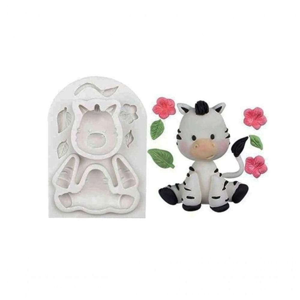 Molde Silicone Safari Zebra Cute
