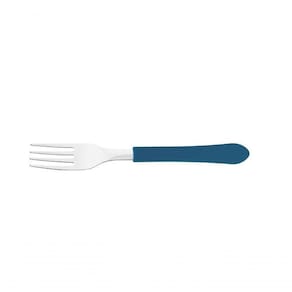 Kit 6 Garfo De Mesa Tramontina Leme Inox Azul Oceano