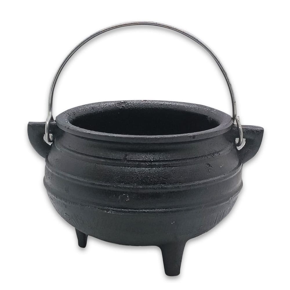 Caldeirão Panela de Ferro Preto Decoração Ritual Wicca 12cm