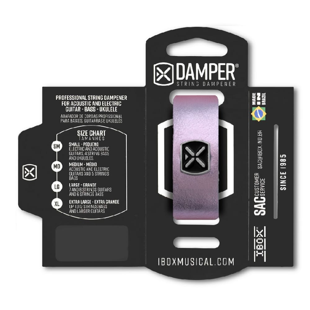 Damper/ Abafador Ibox Md Couro Roxo Metalico Dmmd07