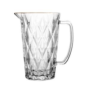 Jarra de Vidro c/Fio de Ouro Diamond Transparente 1L - Lyor