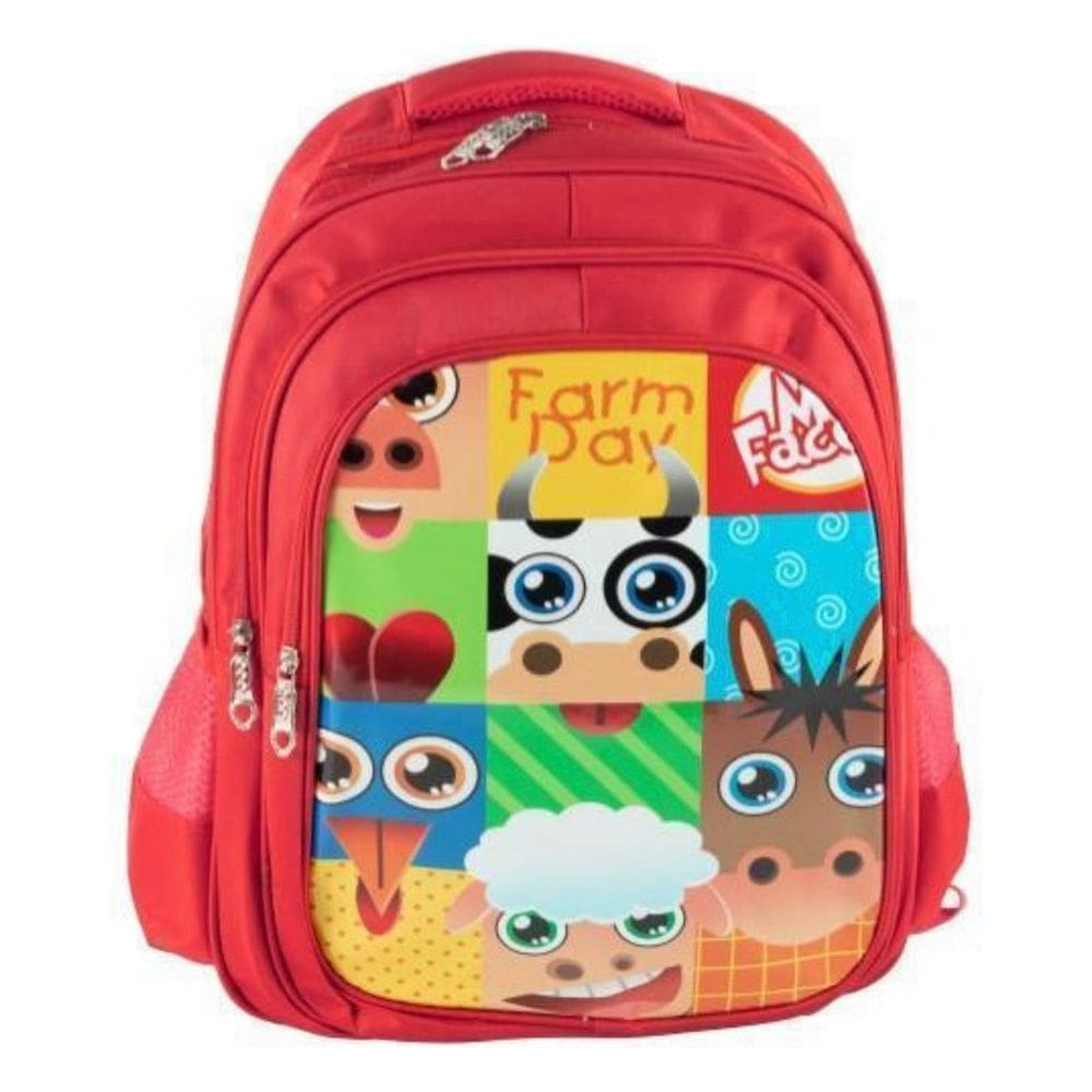 MOCHILA DE COSTAS 3 ZIPPERS FARM DAY 17" POLEGADAS