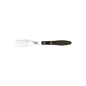 Garfo Jumbo Tramontina Com Lamina Em Aço Inox E Cabo Em Madeira Polywood Castanho