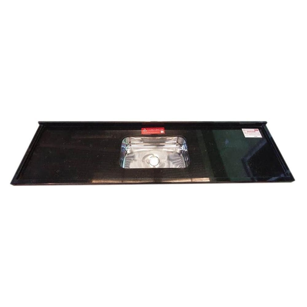 Pia de Cozinha Granito 120 Cm São Gabriel Plus Cuba Simples Preto São Gabriel