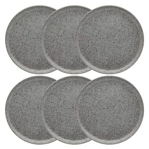 Conjunto De Pratos Rasos 06 Peças Flat Gray Oxford