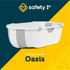 Banheira Infantil Retrátil Oasis White Grey - Safety 1st