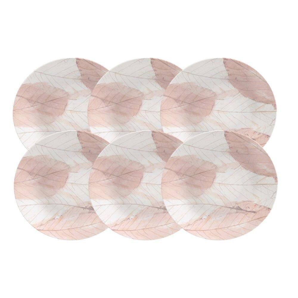Conjunto De Pratos Rasos 06 Peças Rosé Tramontina