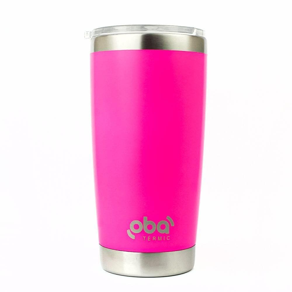 Copo Térmico Rosa Com Tampa 591ml Acoplado Um Abridor De Garrafas