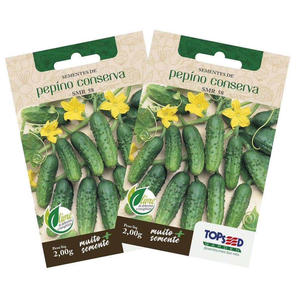 2X Sementes de Pepino (Para Conserva) TOPSEED