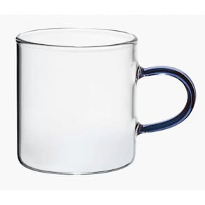 Dupla De Caneca Vidro Boro Alça Azul 100 Ml - Mimo Style