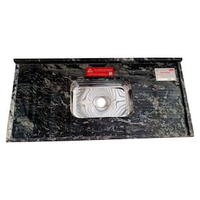 Pia de Cozinha Granito 200 Cm Indiano Plus Cuba Simples Preto Indiano
