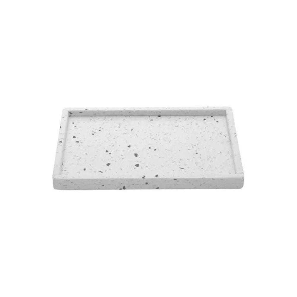 Bandeja Retangular Em Mármore Terrazzo 27x17cm Lyor