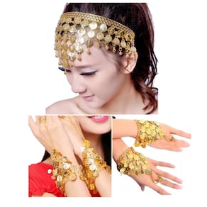 Fantasia Odalisca Cigana C/ 1 Tiara + 2 Braceletes
