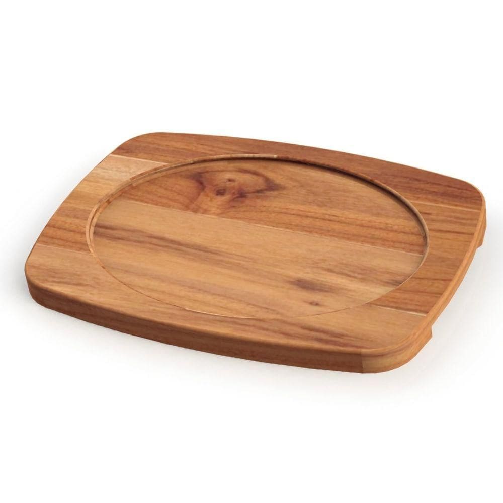 Tábua Para Mix Grill Oval - Madeira Teca - Com Verniz (não Acompanha Grill) Tramontina