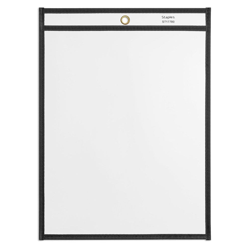 Porta-bilhetes de trabalho Staples Heavyweight Vinyl 8,5x11" 25/pacote