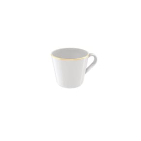 Xícara Chá Filetada Tramontina Elisa Porcelana Com Borda Dourada 185ml Tramontina