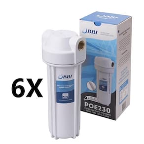 Kit 6 Filtro De Agua Bbi Para Caixa D`água Cavalete Ponto De Entrada Poe F230poe