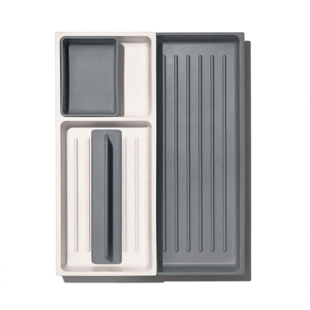 Organizador De Utensílios Para Gaveta Expansível Com 3 Compartimentos 6,3x32x41cm Oxo