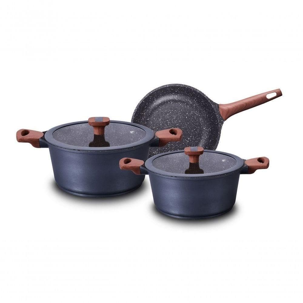 Conjunto De Panelas Titanium Com Revestimento Cerâmico 3 Peças Mta 8450