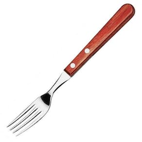 Garfo Jumbo Tramontina Com Lamina Em Aço Inox E Cabo Em Madeira Polywood Vermelho