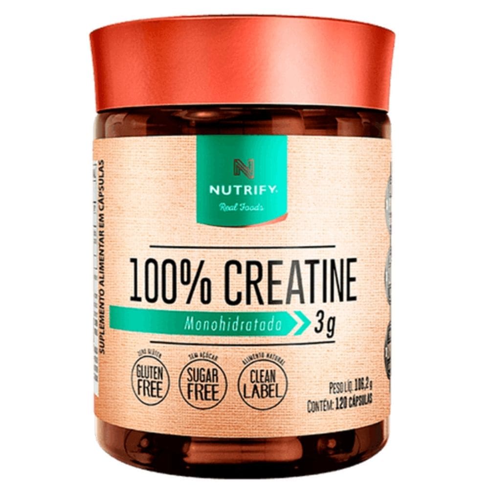100% Creatine Monohidratada em Cápsulas (120 Caps) - Nutrify