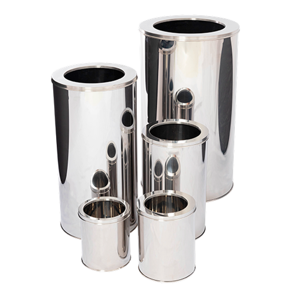 Lixeira de Aço Inox 05L Aro Redonda