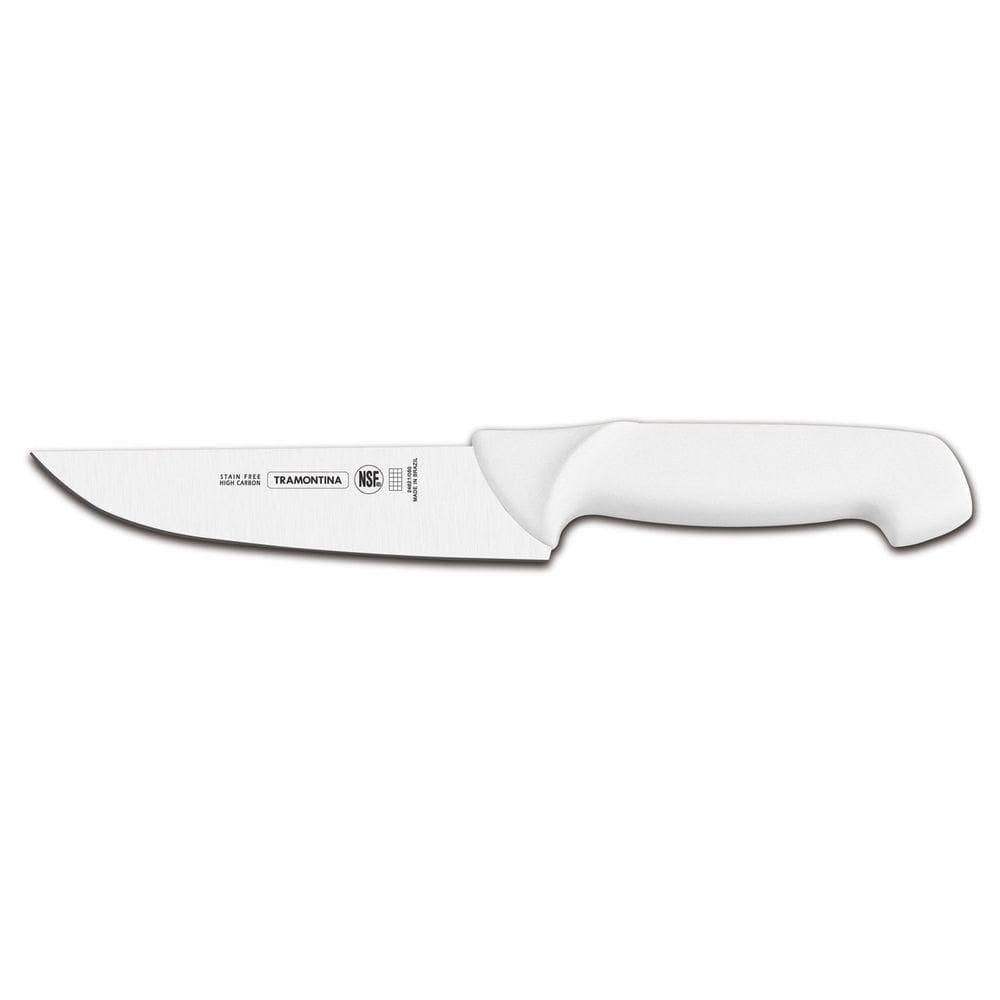 Faca Para Carne 10&quot; Profissional Tramontina Em Aço Inox E Cabo Branco Tramontina