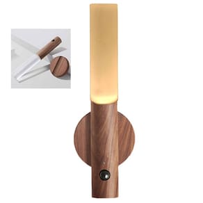 Luminaria Bastao LED Bateria Recarregavel USB Inteligente Base Magnetica Luz Noturna Sensor Presença Movimento Decoraçao Iluminaçao