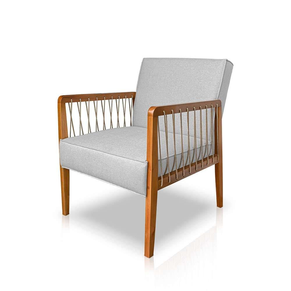 poltrona kira linho grigio