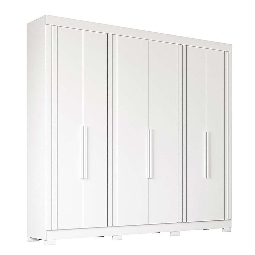 guarda-roupa casal cecília 6 pt 6 gv branco